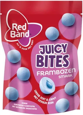 Produktbild von Red Band Juicy Bites Frambozen 145g