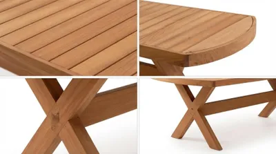 Zdjęcie produktu dla Exklusiver Holztisch Designer Gartentisch Schicker Terrassentisch