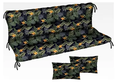 Produktbild von Auflage für Hollywoodschaukel 150x50x50 mit 2 Kissen für Gartenbank, Palettenauflage, Sitzkissen und Rückenkissen