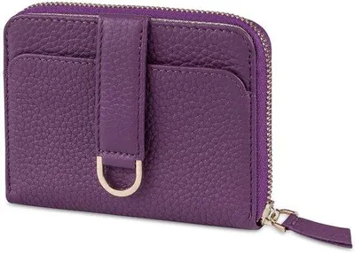 Image de Portefeuille RFID pour femme - compact et élégant - violet