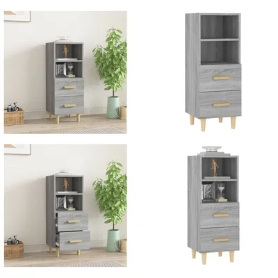 Imagen del producto de vidaXL, aparador gris Sonoma de 34,5 x 34 x 90 cm, fabricado en material de madera. - Aparador - Aparadores - Armario - Armario de almacenamiento