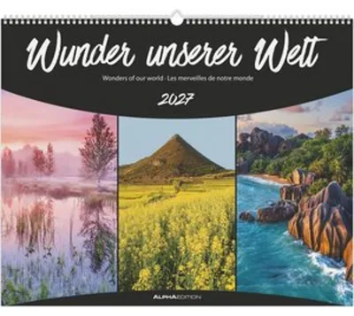 Produktbild von Wandkalender 2027 Wunder unserer Welt Natur- & Kulturwunder 52x42,5 cm