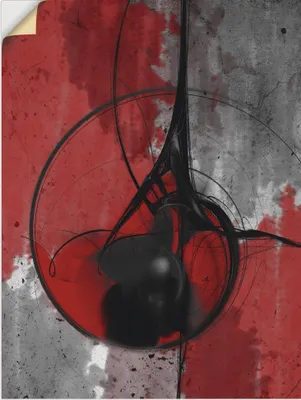 Produktbild von ARTland Wandbild, selbstklebend Abstrakt in rot und schwarz Größe: 45x60 cm