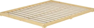 Produktbild von Futonbett Bodenbett extra niedriges Holzbett 160x200 Kiefer lackiert V-60.47K-16Rollrost inkl.