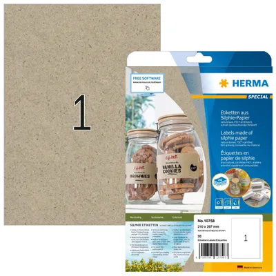 Produktbild von HERMA Etiketten Silphie A4 20 Blatt 210x297
