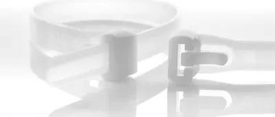 Produktbild von 100 Kabelbinder wiederlösbar 370 x 7,6mm natur