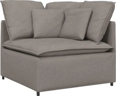 Produktbild von vidaXL Modulares Sofa Eckmodul mit Kissen Taupe 100 cm