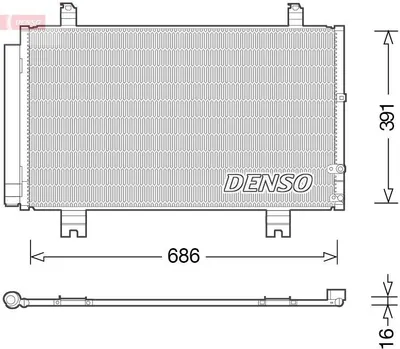Obrázok produktu pre Kondenzátor, klimatizácia DENSO DCN51013
