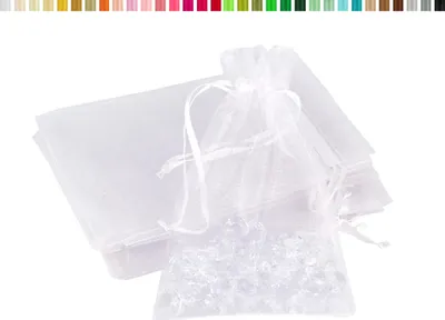 Produktbild von Organzabeutel 10x15cm, 10 Stück, Farbauswahl:weiß 029