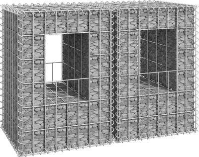 Zdjęcie produktu dla Maison Exclusive – kolumny gabionowe, 2 szt., 40 x 40 x 60 cm, żelazo
