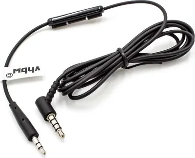 Produktbild von vhbw Audio AUX Kabel kompatibel mit Bose OE2i, OE2 Kopfhörer - Audiokabel 3,5 mm Klinkenstecker, Mikrofon, Rufannahme-Taste, 120 cm Schwarz