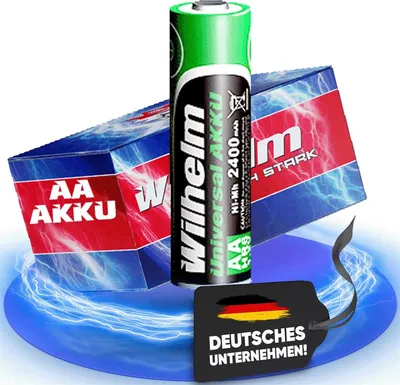 Produktbild von 1 x AA Mignon AKKU Wilhelm Universal Batterien wideraufladbar 1,2 V HR06
