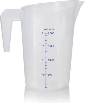 Produktbild von Messbecher, Ø 16 cm, 2 ltr., mit 100 ml Skalierung, Polypropylen