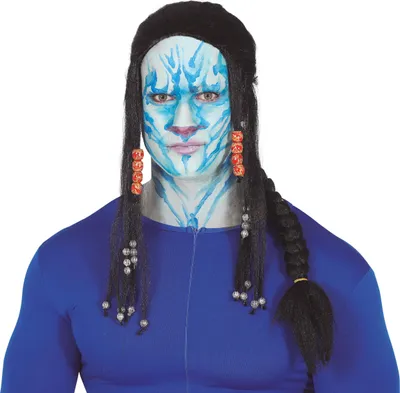 Produktbild von Film Inspiriert Krieger Zopf Fantasy Cosplay Kostüm Haarteil Karneval Fasching Kostüm Zubehör Erwachsene, Farbe: Schwarz