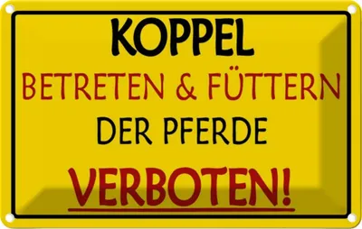 Produktbild von vianmo Blechschild 20x30 cm Koppel Betreten verboten Warnschild Hinweisschild Sicherheit Vorsicht
