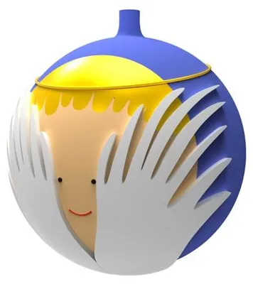 Image de Alessi : Figurines de Noël - Boule de sapin - Ange de l'Annonciation, en verre