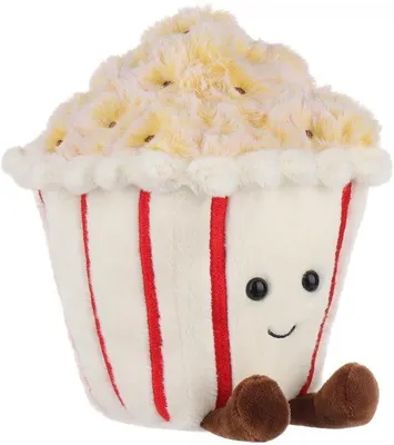 Image de Peluches mignonnes en forme de pop-corn pour enfants, 20 cm