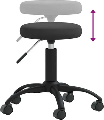 Obrázek produktu pro Masážní stolička samet černá