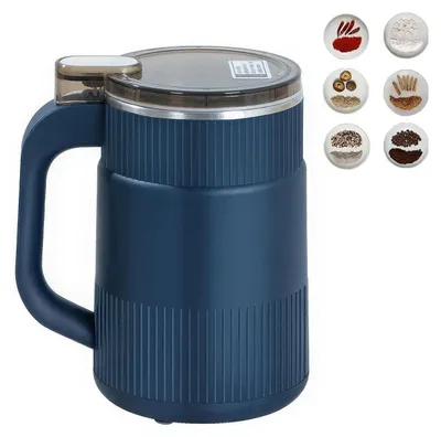 Produktbild von 200W Elektrische Getreidemühle, 1L Edelstahl Kaffeemühle, 28000 U/min, 8 Klingen für schnelles Schleifen und Feinschliff, überhitzungsschutz