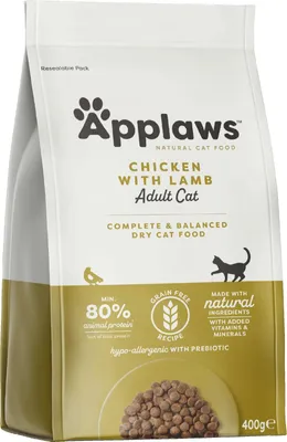 Zdjęcie produktu dla APPLAWS Adult Chicken z jagnięciną - sucha karma dla kotów - 400g