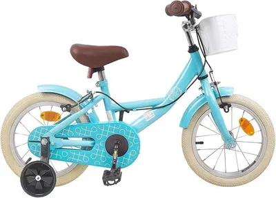 Imagen del producto de Bicicleta infantil de 16 pulgadas, ideal para niños de 4 a 6 años, con ruedines y cesta. Bicicleta para niños, apta para niñas y niños