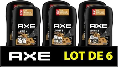 Produktbild von AX Deodorant Man Collision Leather & Cookies Stick - 48h Non-Stop Frische - Charge von 6 x 50 ml - 300 ml