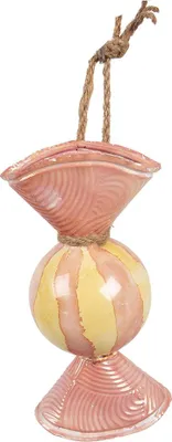 Image de Clayre & Eef Pendentif décoratif 10x8x21 cm rose métal
