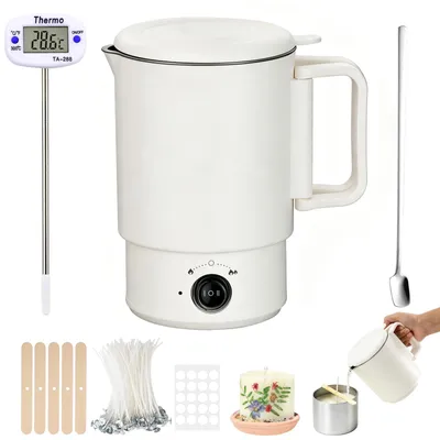 Wachsschmelzgerät 800 ml mit Thermometer & Zubehör
