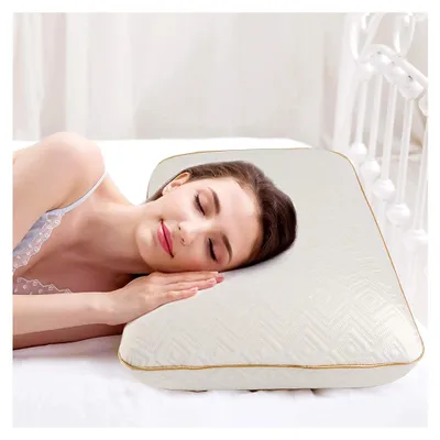 Produktbild von Memory Foam Kopfkissen, Nackenkissen, Ergonomisches Schlafkissen, Abnehmbarer und Waschbarer Bezug, für Seitenschläfer und Rückenschläfer, (67,5 x 40 x 13 cm)