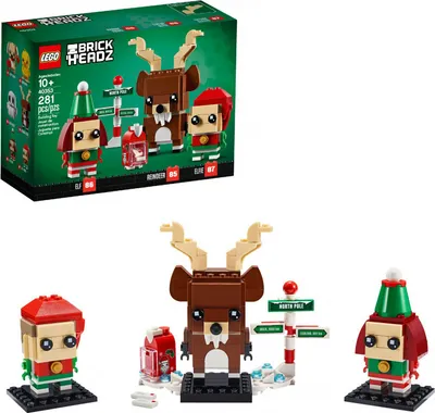 Produktbild von LEGO BrickHeadz Rentier und Elfen - 40353, Bausatz, 10 Jahr(e), 281 Stück(e)