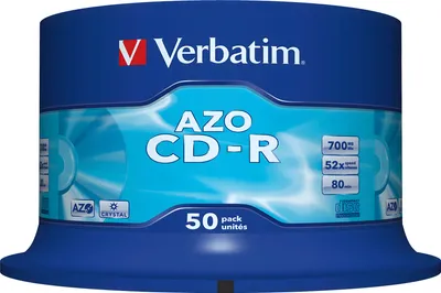 Obrázek produktu pro Verbatim CD-R AZO Crystal, Spindel, kyanin/azobarvivo