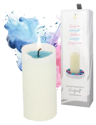 Produktbild von Kerzen zur Geschlechtsvorhersage für eine Babyparty