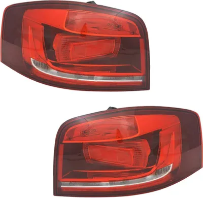 Image de Feux arrière de deuxième monte SET pour Audi A3 S3 8P à partir de 2003- "rouge cerise