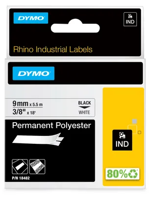 Obrázek produktu pro 18482 Dymo Id1 9Mm Schwarz-Weiss