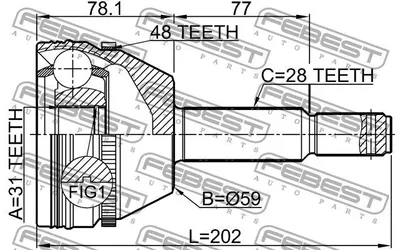 Produktbild von NTY Gelenksatz Antriebswelle Radseitig für FORD Transit Mk6 Kasten (V347, V348, FA) NPZ-FR-041