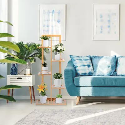 Produktbild von Multi Layer Blume Pflanze Töpfe Rack Stand Regal für Balkon Wohnzimmer Garten Patio