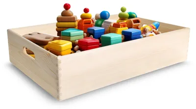 Productafbeelding van Creative Deco Grote Effen Houten Doos Kist Ongeverfd, 60 x 40 x 13,5 cm