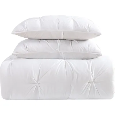 Produktbild von 2-teiliges Bettwäsche-Set mit eingewebtem Muster und Stickerei, Daunenbettbezug, elegantes Bettwäsche-Set für Schlafzimmer, Weiß - 135*200cm