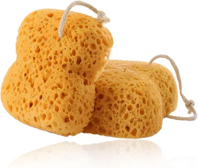 Imagen del producto de Esponja de baño natural, 2 unidades, suave, ideal para pieles sensibles