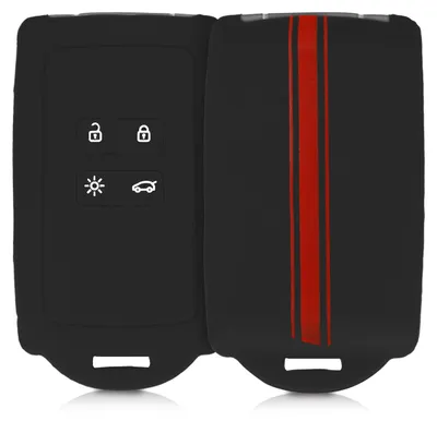 Produktbild von kwmobile Autoschlüssel Hülle kompatibel mit Renault 4-Tasten Smartkey Autoschlüssel (nur Keyless Go) - Silikon Schutzhülle Schlüsselhülle Cover