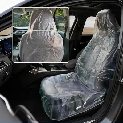 Immagine prodotto di Coprisedili in plastica PE, 100 pezzi, universali, per la protezione dei sedili dell'auto