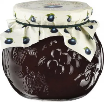 Produktbild von PFLAUMENMUS naturrein 640g Fruchtstücke Powidl Dekorglas DARBO