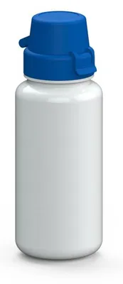 Obrázok produktu pre Fľaša na vodu "School" 400 ml – Bezpečná fľaša na pitie z materiálu Tritan, vhodná pre deti aj dospelých, s nepriepustným uzáverom – biela/modrá