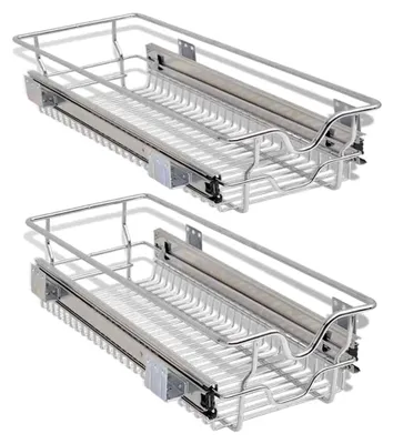 Produktbild von 2X Einbauschublade 30 cm Korbauszug Schrankauszug Teleskopschublade