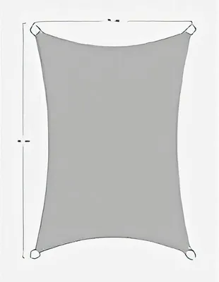 Productafbeelding van Famanu zonnescherm - Rechthoekig, 2,5 x 3,5 m, wit
