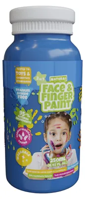 Zdjęcie produktu dla Natural Face & Finger Paint 38587, Niebieski, Nietoksyczne, Zmywalny, 250 ml