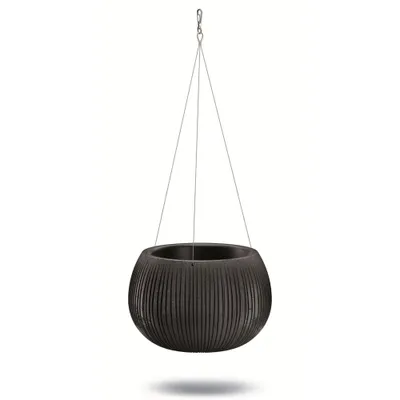 Obrázok produktu pre Závesný kvetináč s vložkou Beton Bowl DKB240WS čierny betón