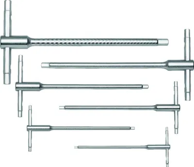 Produktbild von Swiss Tools T-Griff-Schraubendreher- Satz mit Gleitgriff 5-teilig 2,5-6mm