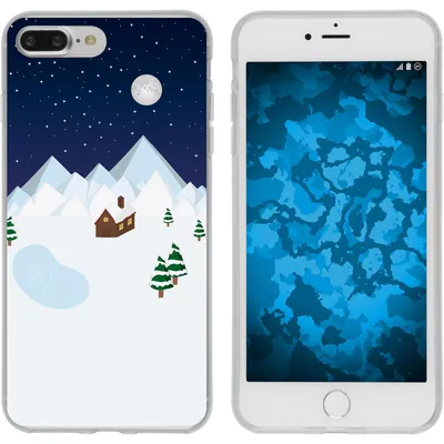Produktbild von PhoneNatic Case kompatibel mit Apple iPhone 7 Plus / 8 Plus Silikon-Hülle X Mas Weihnachten Winterwonderland M6