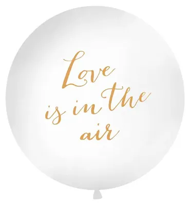 Produktbild von PartyDeco OLBON10D-008-019, Spielzeugballon, Latex, Weiß, Liebe, Oval, 100 cm